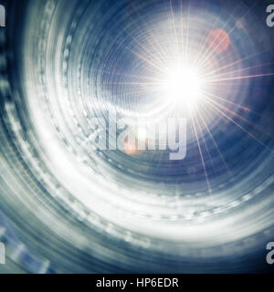 Résumé arrière-plan flou doux formes rondes. La lumière vive et l'effet lens flare. Banque D'Images