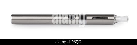 Big metal cigarette électronique isolé sur fond blanc. E-cigarette. E- cigarette ou inhalateur électronique que la simulation de l'acte de fumer  du tabac Photo Stock