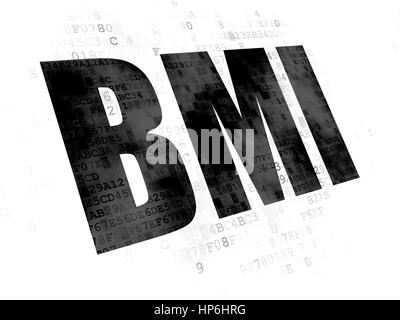 Concept de soins : texte noir pixélisé sur l'IMC Digital background Banque D'Images