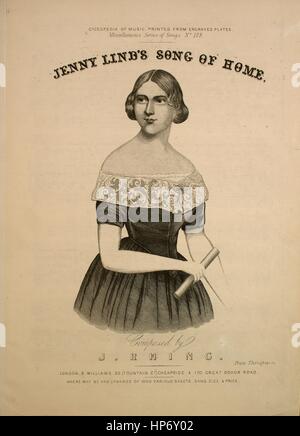 Sheet Music image de couverture de la chanson 'Cyplopedia de musique imprimée à partir de plaques gravées de chansons Divers n° 128 Le Chant de Jenny Lind Home', avec une œuvre originale composée par notes à lire 'J' Rhing, Royaume-Uni, 1900. L'éditeur est répertorié comme 'B. Williams, 30 Fontaine (Ct), Cheapside et 170 Dover Road', la forme de la composition est "avec chœur trophique', l'instrumentation est 'piano et voix", la première ligne se lit 'Terre où mes sentiments les plus heureux, s'attarder à mem'ry points à l'amour et l'accueil", et l'illustration artiste est répertorié comme 'Aucun'. Banque D'Images