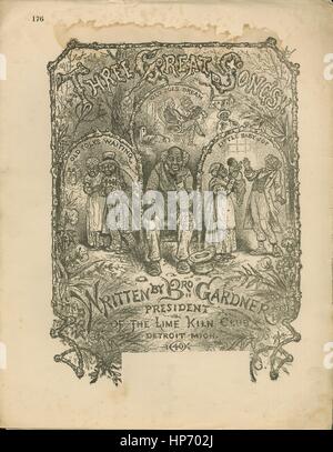 Sheet Music image de couverture de la chanson 'Old Joe's Dream', avec l'auteur original "Lecture notes Mots par Bro Gardner, Président du four à chaux Club, Detroit, Michigan ; musique par C Alixa', 1881. L'éditeur est répertorié comme 'n.p.', la forme de la composition est "avec chœur trophique', l'instrumentation est 'piano et voix", la première ligne est la suivante : "e odder sombre nuit ole Joe avait un rêve, et c'est fait son coeur ole berry mal', et l'illustration artiste est répertorié comme 'Aucun'. Banque D'Images