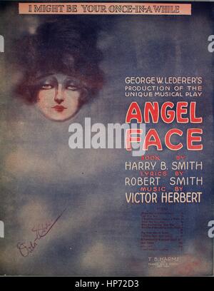 Sheet Music image de couverture de la chanson 'je pourrais être votre une fois-dans-une-tandis que', avec une œuvre originale de la lecture des notes de musique par Victor Herbert livre par Harry B Smith Lyrics par Robert Smith', United States, 1919. L'éditeur est répertorié comme "T.B. Harms", la forme de la composition est "avec chœur trophique', l'instrumentation est 'piano et voix", la première ligne se lit "c'est difficile d'être fidèle à l'un quand je ne suis pas construit de cette façon', et l'illustration artiste est répertorié comme 'Aucun'. Banque D'Images