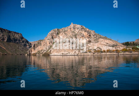 Village englouti Halfeti Gaziantep, Turquie Banque D'Images