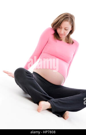 Schwangere Frau modèle, parution, 25 +, im neunten Monat - Femme enceinte Banque D'Images