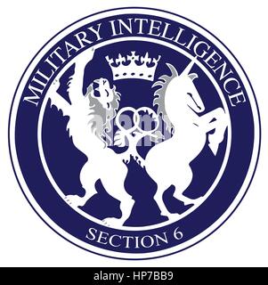 Le logo de la division du renseignement militaire britannique 6 Illustration de Vecteur