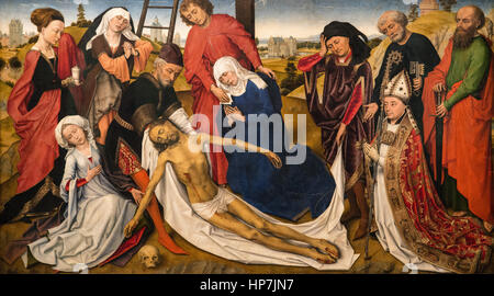 Rogier van der Weyden La lamentation du Christ 1460 - Musée Mauritshuis à La Haye Banque D'Images