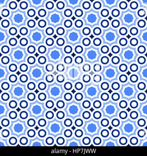 Modèle simple de cercles et d'étoiles - seamless vector background modifiable Illustration de Vecteur