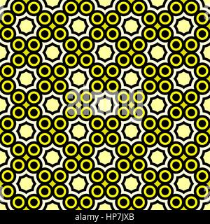 Modèle simple de cercles et d'étoiles - seamless vector background modifiable Illustration de Vecteur