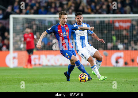 Barcelone, Espagne. Feb 19, 2017. 19 février 2017 : Rakitic pendant le match entre le FC Barcelone vs Getafe, pour le cycle 21 de la Liga Santander, joué au Camp Nou, Barcelona, Espagne, Espagne. /Urbanandsport CronosFoto : Photo Credit : Cronos Foto/Alamy Live News Banque D'Images