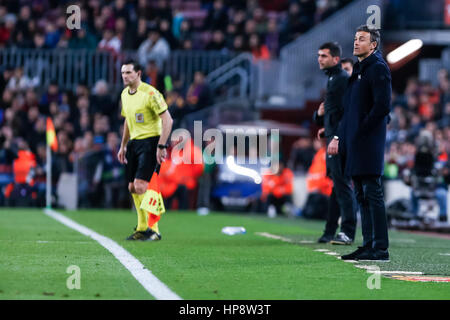 Barcelone, Espagne. Feb 19, 2017. 19 février 2017 : Luis Enrique pendant le match entre le FC Barcelone vs Getafe, pour le cycle 21 de la Liga Santander, joué au Camp Nou, Barcelona, Espagne, Espagne. /Urbanandsport CronosFoto : Photo Credit : Cronos Foto/Alamy Live News Banque D'Images