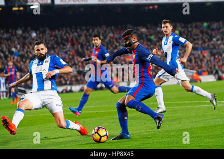 Barcelone, Espagne. Credit : D. 19 Feb 2017. Rafinha (Barcelone) Football/soccer : Espagnol Primera Division 'Liga Santander' match entre FC Barcelona 2-1 CD Leganes au Camp Nou à Barcelone, Espagne. Credit : D .Nakashima/AFLO/Alamy Live News Banque D'Images