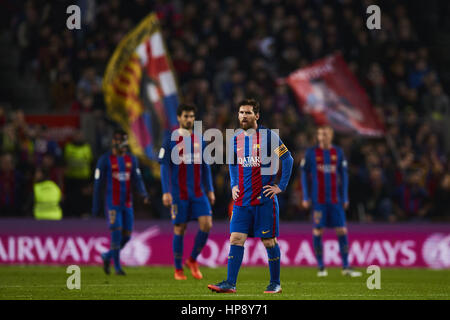 Barcelone, Espagne. Feb 19, 2017. Lionel Messi (FC Barcelone), au cours de la Liga match de foot entre FC Barcelone et CD Leganes, au Camp Nou à Barcelone, en Espagne, dimanche 19 février, 2017. Crédit photo : S.Lau : dpa/Alamy Live News Banque D'Images