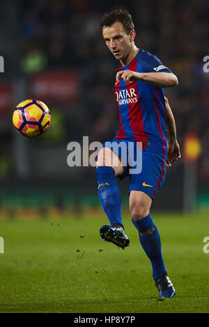 Barcelone, Espagne. Feb 19, 2017. Ivan Rakitic (FC Barcelone), au cours de la Liga match de foot entre FC Barcelone et CD Leganes, au Camp Nou à Barcelone, en Espagne, dimanche 19 février, 2017. Crédit photo : S.Lau : dpa/Alamy Live News Banque D'Images