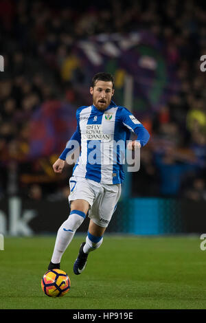 Barcelone, Espagne. 19 Février, 2017. Machis pendant le match au Camp Nou, Barcelona, Espagne. Photo : G. Loinaz. Photo : G. Loinaz/Alamy Live News Banque D'Images