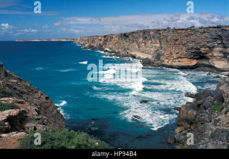 Vue sur les falaises de la Grande Baie australienne Banque D'Images