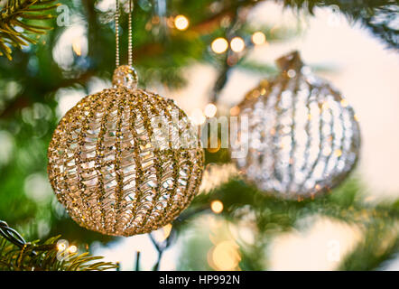Boule de Noël de luxe close up Banque D'Images