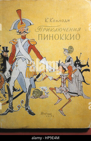 Les aventures de Pinocchio de Carlo Collodi en version russe,1959 Banque D'Images
