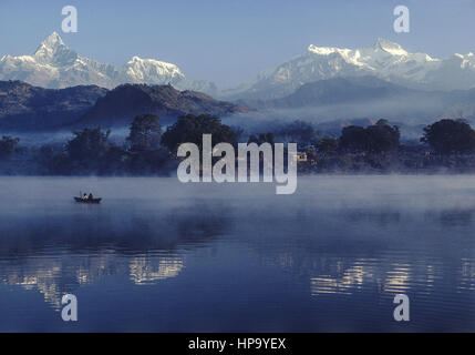 Phewasee himalayagebirge, Népal, Banque D'Images