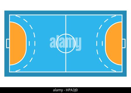 Terrain de sport de l'échantillon du handball arens Illustration de Vecteur