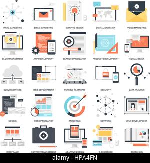 SEO et développement Illustration de Vecteur