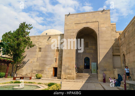 Baku, Azerbaïdjan - 10 septembre 2016 : palais Chahs dans vieille ville, Shehe Icheri est le coeur historique de Bakou. Site du patrimoine mondial par l'ONU Banque D'Images