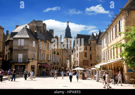 Place de la liberté, Sarlat-la-Canéda, Département de la Dordogne, région Aquitaine, France, Europe Banque D'Images