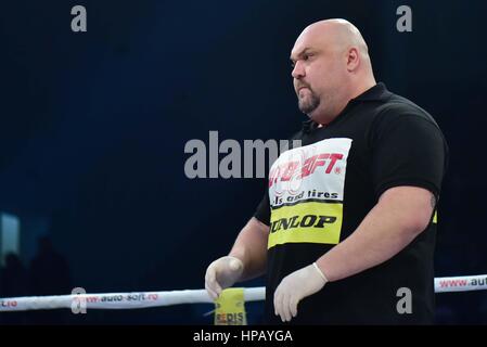7 mars 2015 : l'arbitre au Championnat 2015 Superkombat lutte compétition à Sala Olimpia Sporturilor, Ploiesti à Ploiesti, Roumanie ROU. Photo : Cronos/Catalin Soare Banque D'Images