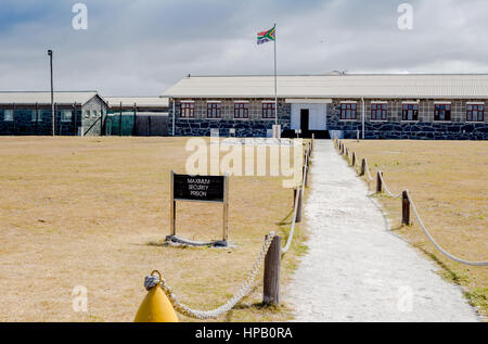 L'île de Robben Island, AFRIQUE DU SUD - 19 décembre 2016 : Photo de la prison à sécurité maximale de Robben Island où Nelson Mandela, plus tard président de l'Afrique du Sud Banque D'Images