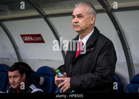 29 mars 2015 : Anghel Iordanescu l'entraîneur de l'Équipe nationale de la Roumanie au cours de la 15e ronde de qualification du Championnat d'Europe UEFA match entre l'Équipe nationale de football de la Roumanie (ROU) et l'Équipe nationale de football des îles Féroé (BOF) à 'Ilie Oana' Stadium, Ploiesti à Ploiesti, Roumanie ROU. Photo : Cronos/Catalin Soare Banque D'Images