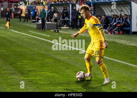 29 mars 2015 : Alexandru Maxim # 20 L'Équipe nationale de Roumanie en action au cours de la 15e ronde de qualification du Championnat d'Europe UEFA match entre l'Équipe nationale de football de la Roumanie (ROU) et l'Équipe nationale de football des îles Féroé (BOF) à 'Ilie Oana' Stadium, Ploiesti à Ploiesti, Roumanie ROU. Photo : Cronos/Catalin Soare Banque D'Images