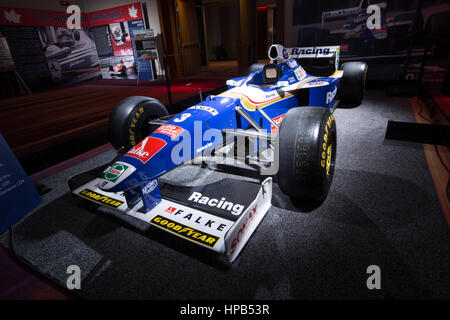 Champion de F1 voiture a par Canadian race driver Jacquese Villeneuve en 1997 Banque D'Images