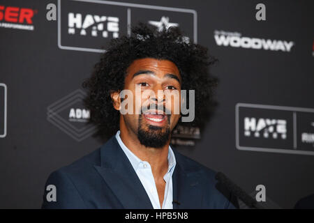 David Haye's Hayemaker Promotions signe un accord avec le géant de la promotion de la boxe Richard Schaefer à la forme Hayemaker Ringstar, une nouvelle société de promotion sur le point de changer le paysage de la promotion de la boxe. Avec : David Haye Où : London, Royaume-Uni Quand : 20 Jan 2017 : Crédit/WENN.com Dinendra Haria Banque D'Images