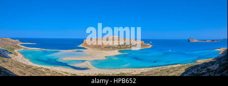 La plage et le lagon de Balos Banque D'Images