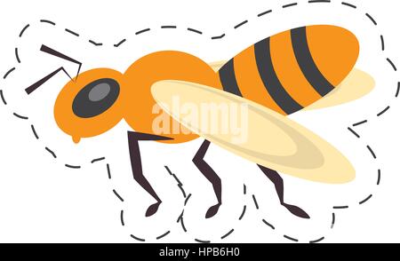 Bee pollen fleurs insecte vecteur eps illustration de la ligne de coupe 10 Illustration de Vecteur