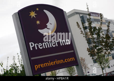 Premier Inn, Runger Lane près de Hale. Photo : Chris Bull Banque D'Images