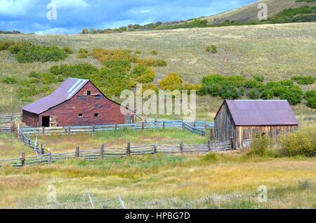 Old Ranch dans le Wyoming Banque D'Images