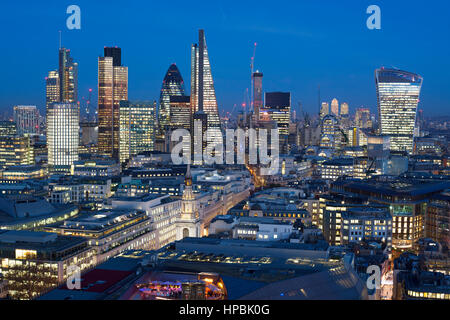 Portrait du quartier financier de Londres, Angleterre. Banque D'Images