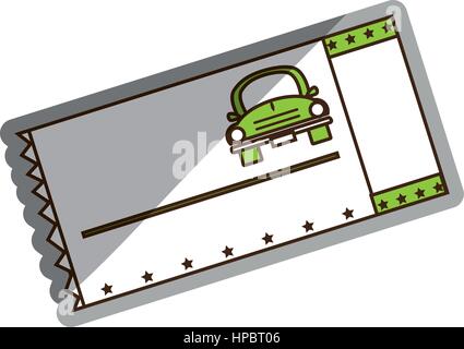 Icône de voiture parking ticket Illustration de Vecteur