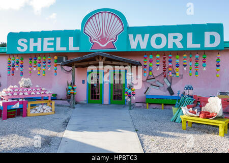 Florida Upper Key Largo Florida Keys,Shell World,magasin,shopping shopper shoppers magasins marché marchés achats vente, magasin de détail sto Banque D'Images