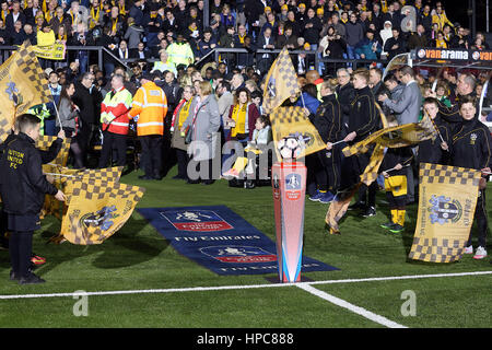 Sutton, Royaume-Uni. 20 février 2017. Vue générale avant de la FA Cup cinquième ronde match entre Sutton United et Arsenal au terrain de sport de l'arrondissement le 20 février 2017 à Sutton, en Angleterre. Credit : PHC Images/Alamy Live News Banque D'Images