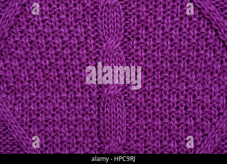 Violet texture tissu tricoté pour l'arrière-plan Banque D'Images