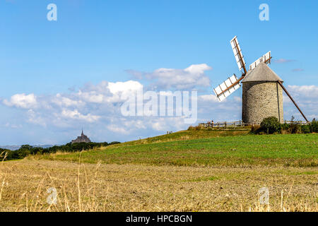 Mont Saint-Michel en Normandie, France Banque D'Images