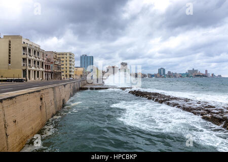 Tempête sur La Havane, capitale de Cuba Banque D'Images