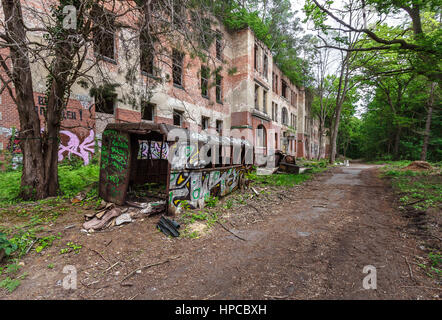 Les cliniques de Beelitz abandonnés près de Berlin. Banque D'Images