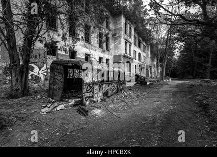 Les cliniques de Beelitz abandonnés près de Berlin. Banque D'Images