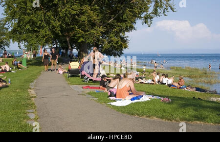 Strandbad à Konstanz, Bade-Wurtemberg, Allemagne - lido à Konstanz, Allemagne Banque D'Images