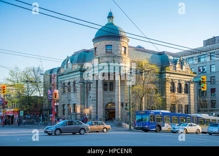 Le Centre Carnegie, Main et Hastings, DTES, Vancouver, British Columbia, Canada Banque D'Images