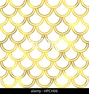 Aluminium scintillant or vagues de fond sans soudure japonais Illustration de Vecteur