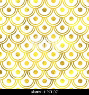 Aluminium scintillant or vagues de fond sans soudure japonais Illustration de Vecteur