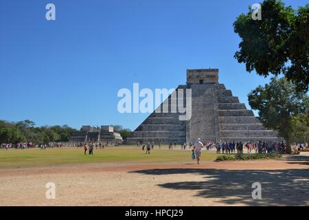 Chichen Itza , Mexique - Le 25 janvier 2017 : Temple à Chicen Itza au Mexique Banque D'Images